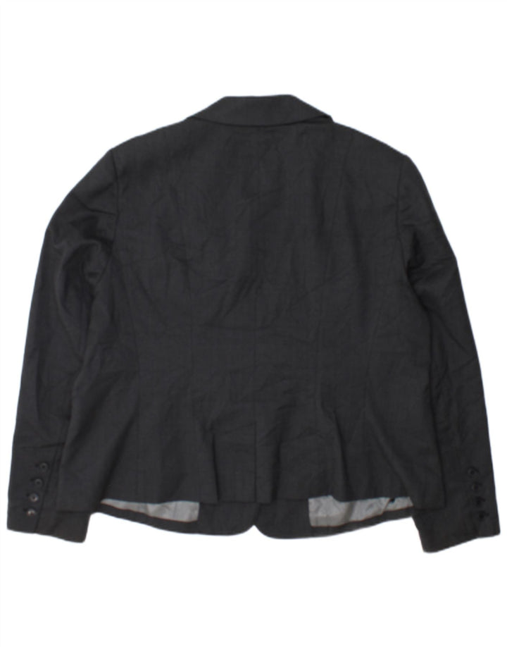 Giacca blazer autografa da donna Marks & Spencer UK 18 XL grigio maculato