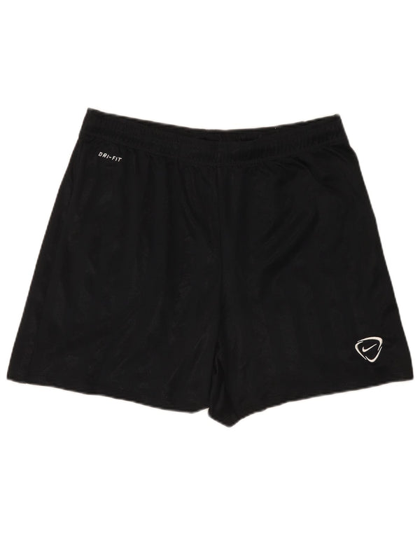Pantaloncini sportivi Nike Dri Fit da uomo in poliestere a righe nere medie