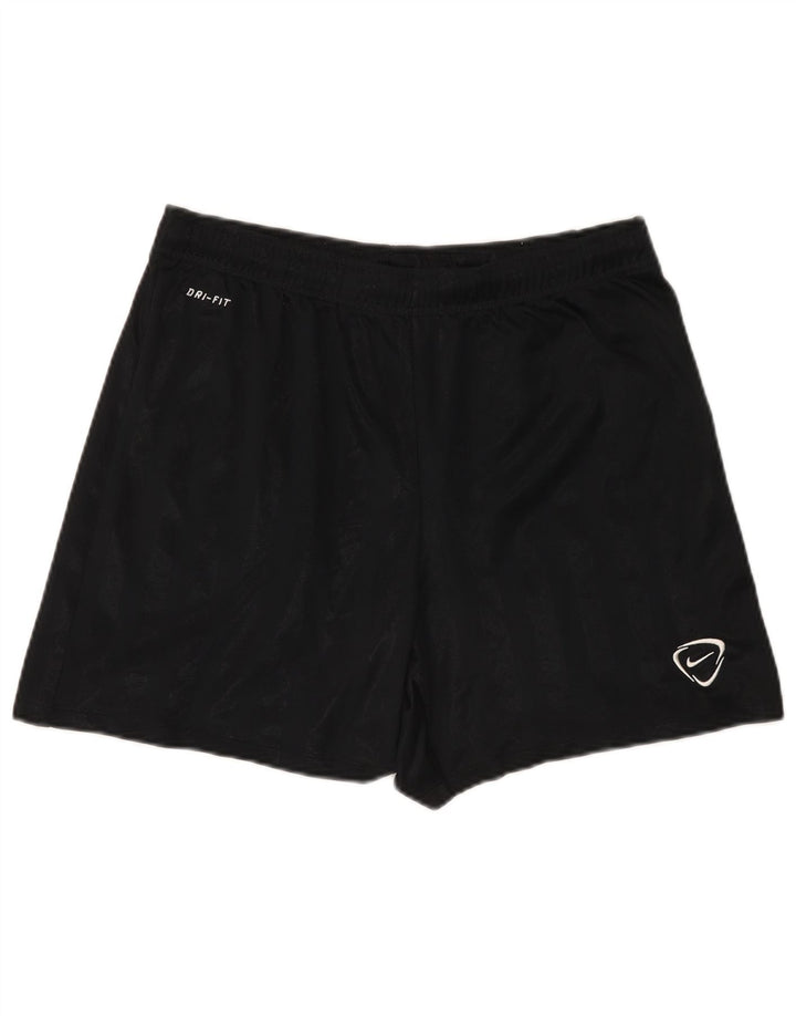 Pantaloncini sportivi Nike Dri Fit da uomo in poliestere a righe nere medie