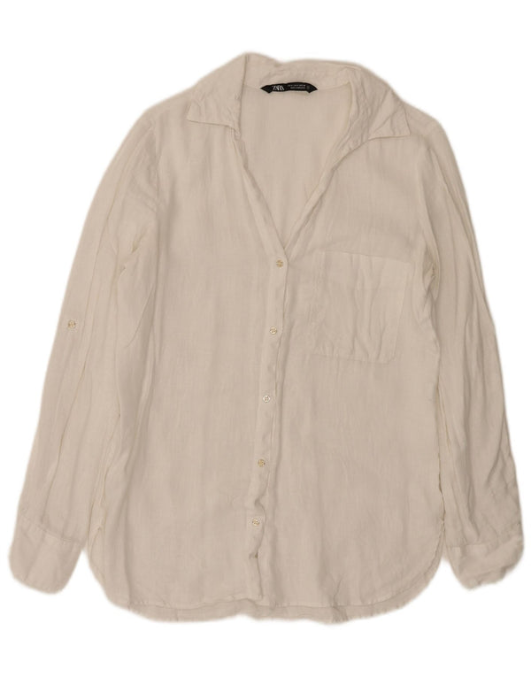 Zara Dameskjorte UK 10 Small White