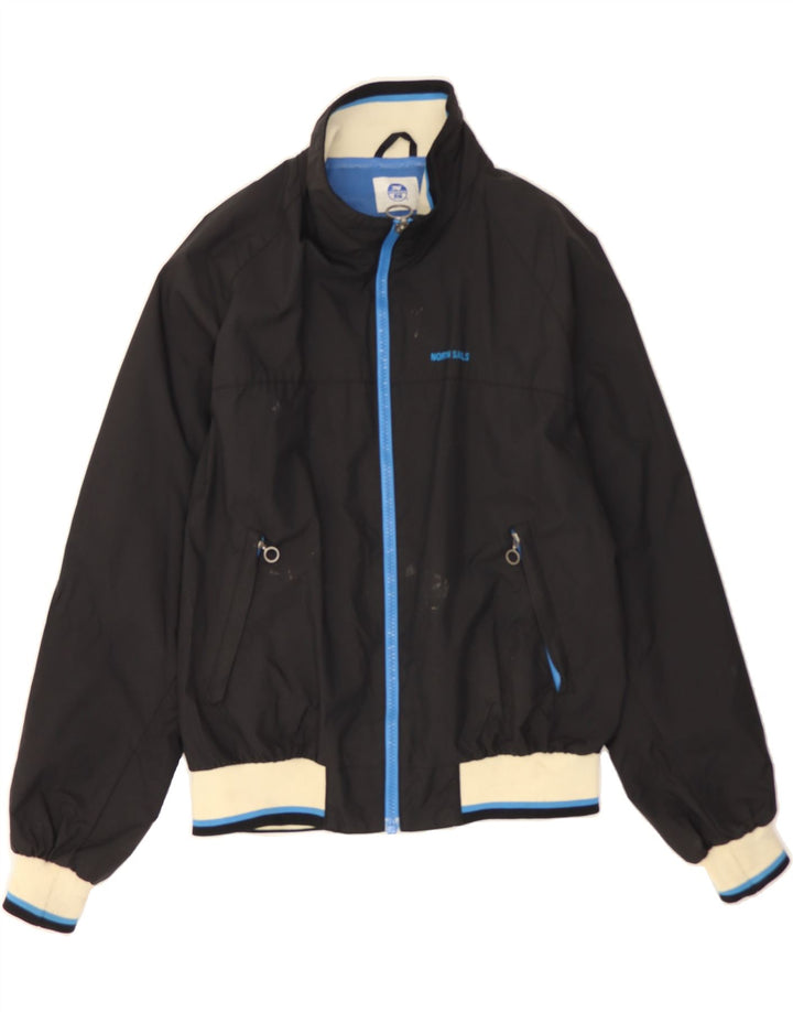 NORTH SAILS Mens Bomber Jacket XL Black Polyamide Vintage North Sails and Second-Hand North Sails from Messina Hembry 