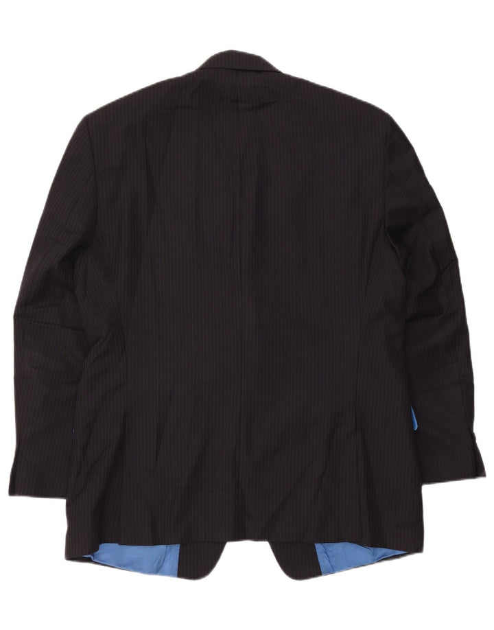 MICHAEL KORS Mens 3 Button Blazer Jacket UK 44 2XL Black Pinstripe Vintage Michael Kors and Second-Hand Michael Kors from Messina Hembry 