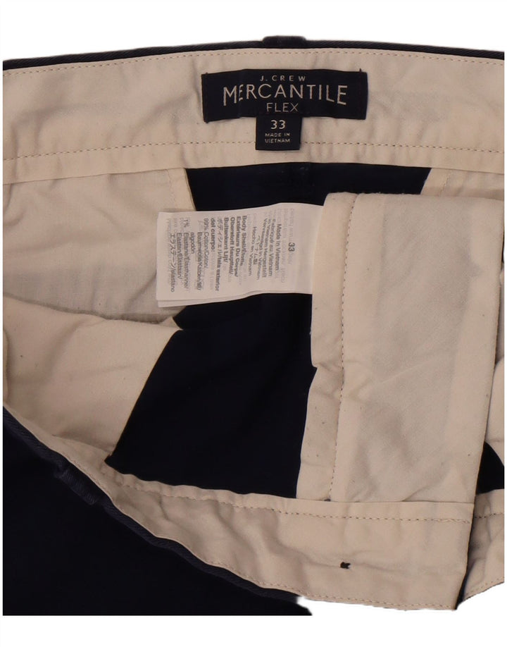 J. Crew Herre Flex Regular Fit Chino-shorts W33 Mellem marineblå bomuld