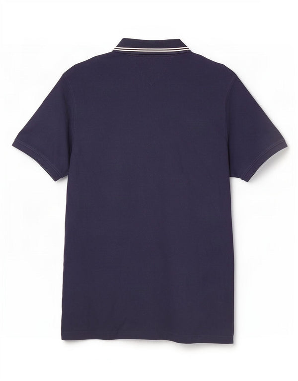 Polo slim fit da uomo Tommy Hilfiger 2XL cotone a righe blu navy
