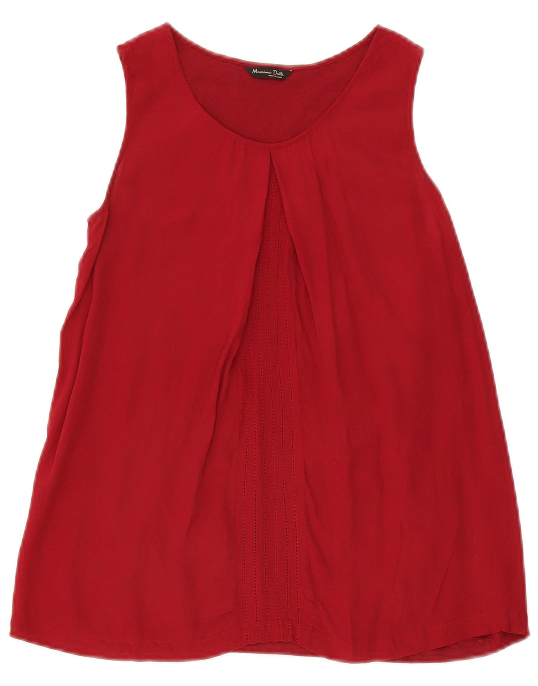 Massimo Dutti Womens Sleeveless Blouse Top UK 10 Small Red