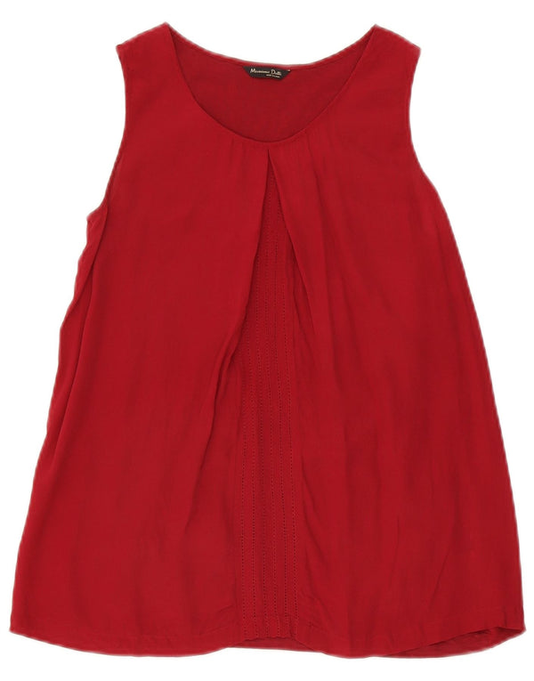 Damska bluzka bez rękawów Massimo Dutti Top UK 10 Small Red