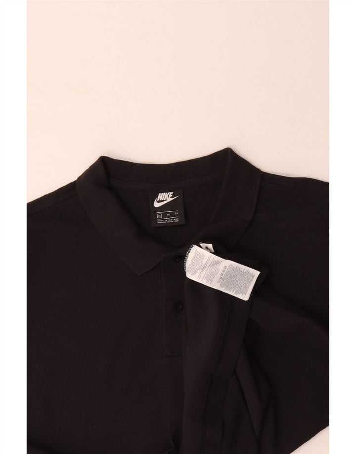 NIKE Mens Polo Shirt XL Black Cotton
