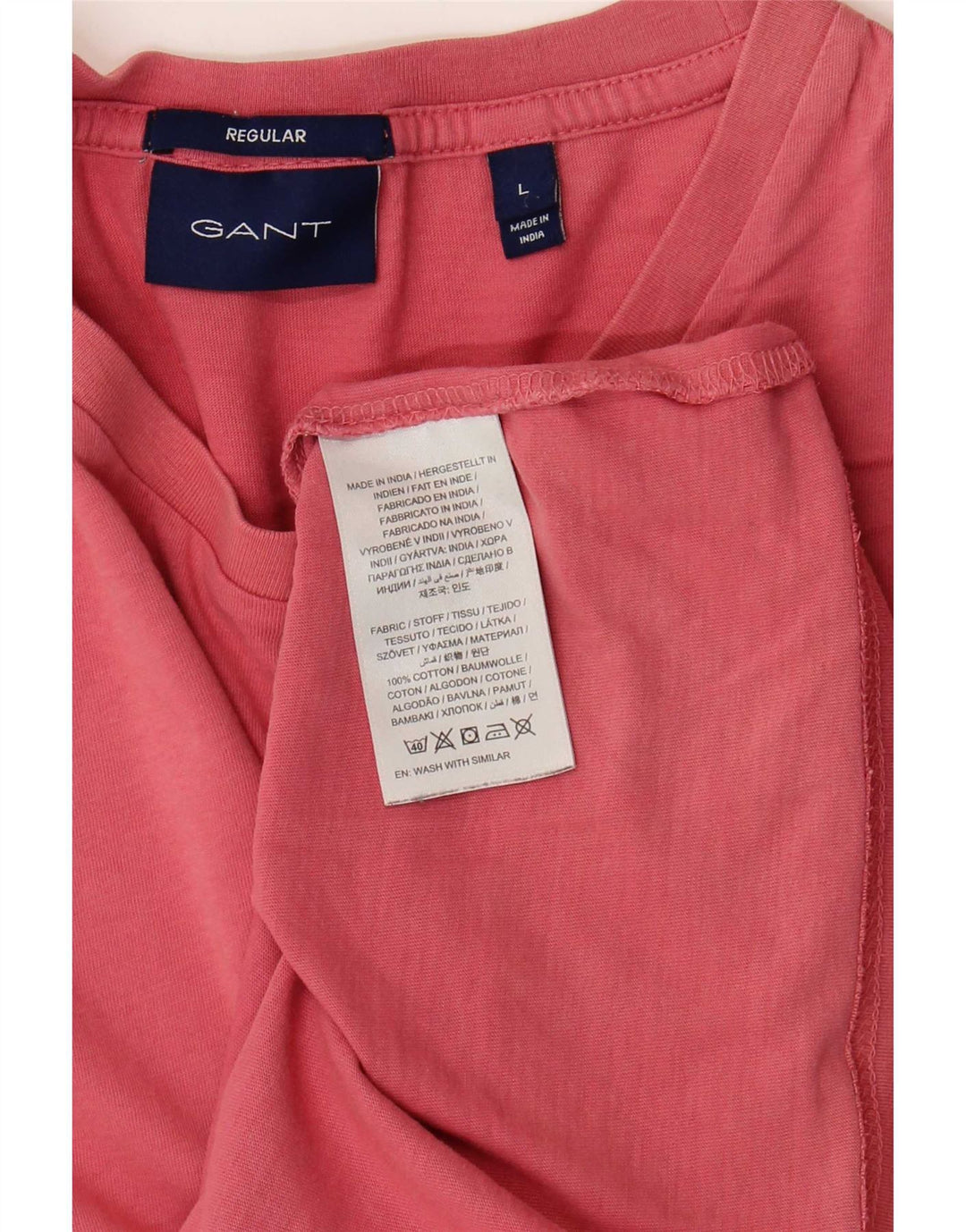 Gant Tricou obișnuit pentru bărbați Top mare din bumbac roz