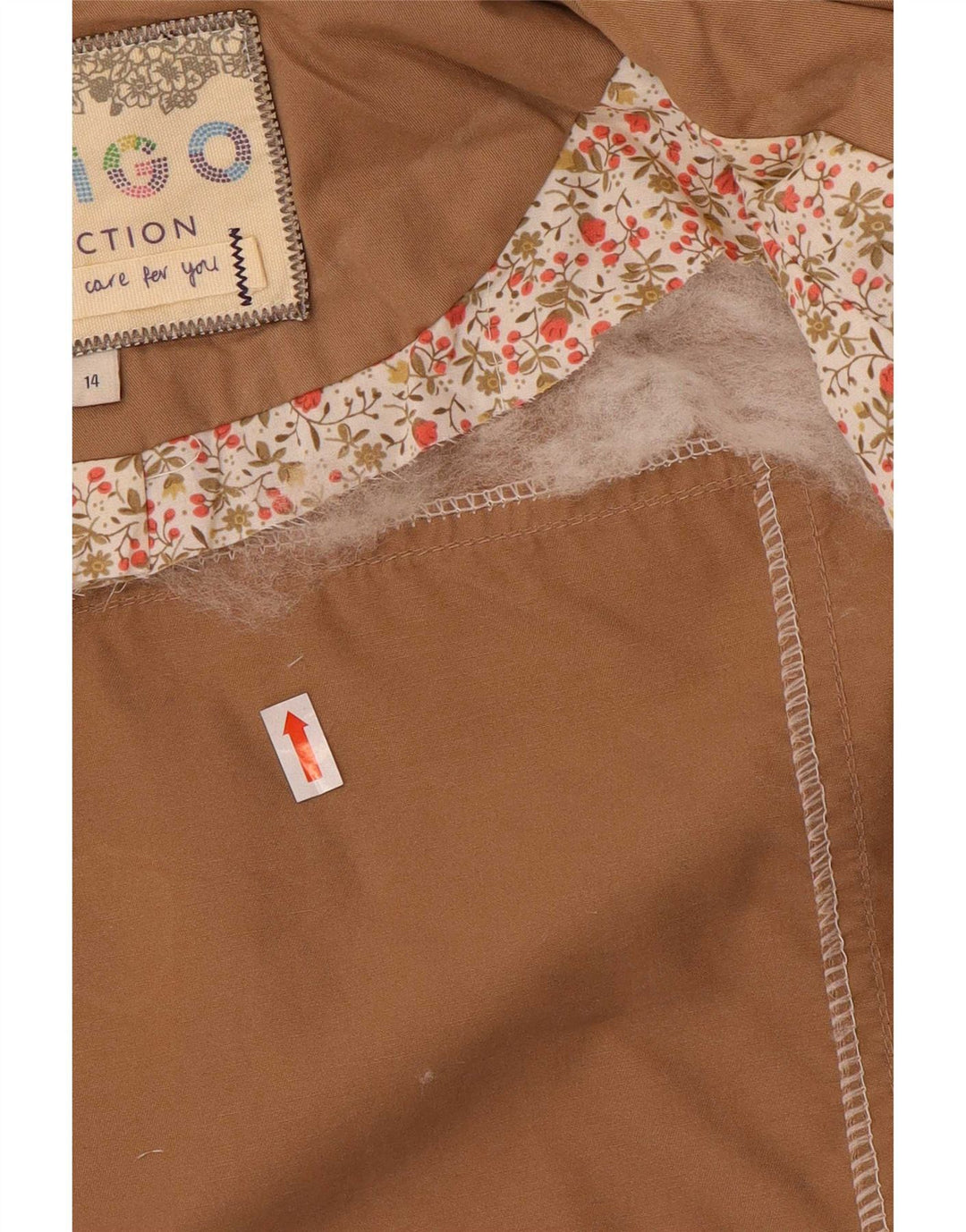 Marks & Spencer Womens Indigo Hooded Utility Jacket UK 14 Large Beige