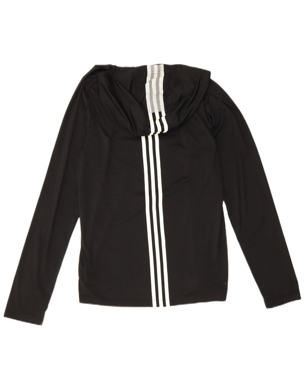 Adidas Damen Primegreen Kapuzenoberteil Langarm UK 10 Small Schwarz Polyester