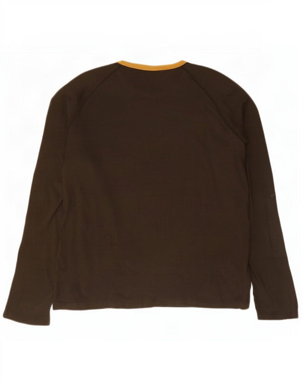 Woolrich Herre grafisk top langærmet 2XL brun bomuld