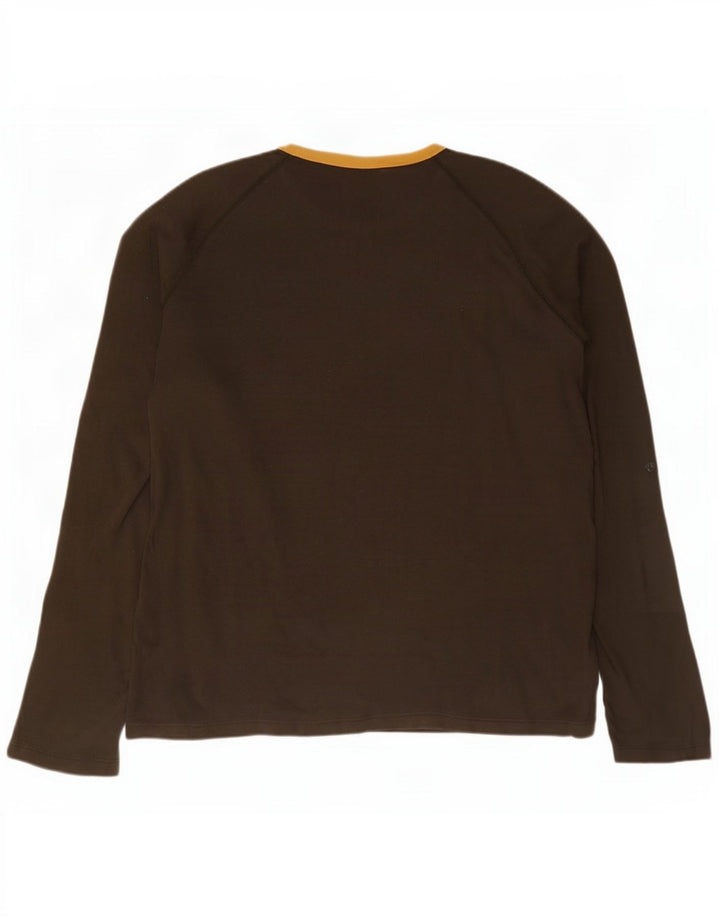 Woolrich Mens Graphic Top Long Sleeve 2XL Brown Cotton
