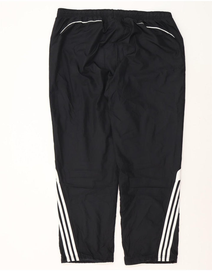 Adidas Mens Tracksuit Trousers 2XL  Black Colourblock Polyester