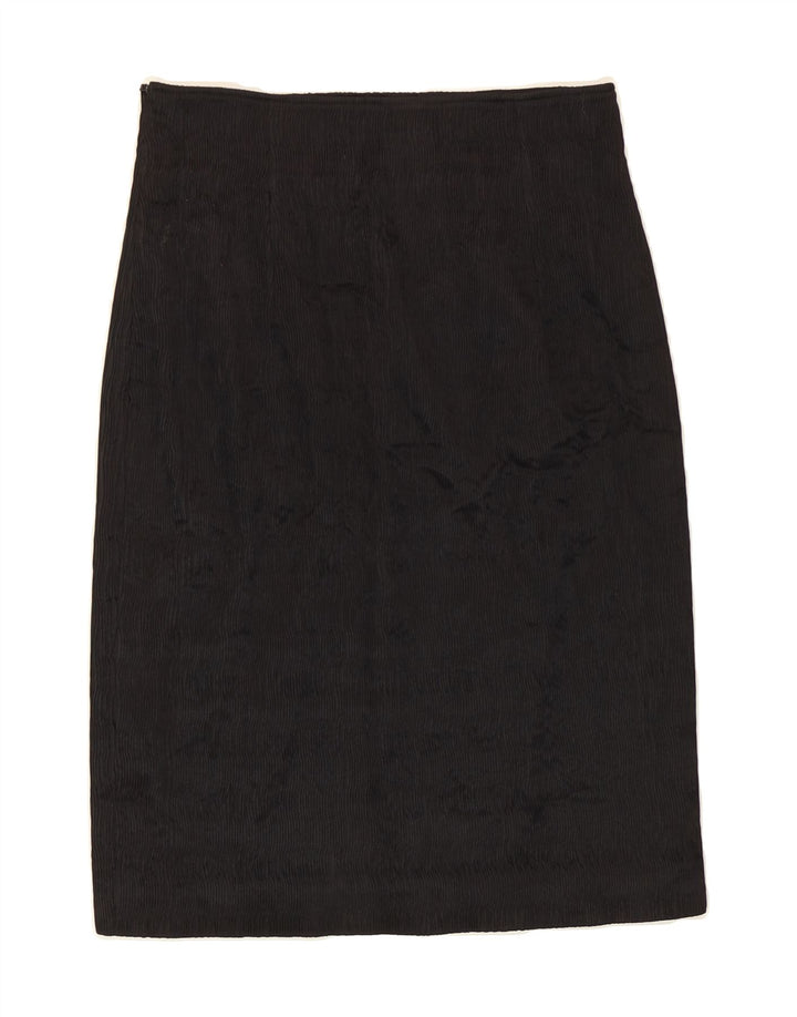 GENNY Womens Pencil Skirt IT 44 Medium W30  Black Acetate Vintage Genny and Second-Hand Genny from Messina Hembry 
