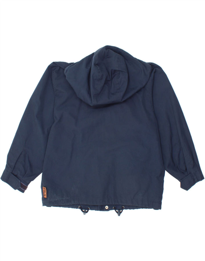 FILA Boys Oversized Hooded Windbreaker Jacket 9-10 Years Navy Blue Vintage Fila and Second-Hand Fila from Messina Hembry 