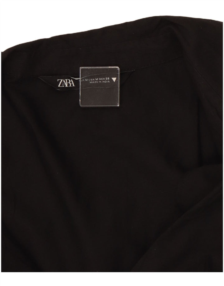 Zara skjortekjole til kvinder UK 14 Medium Sort
