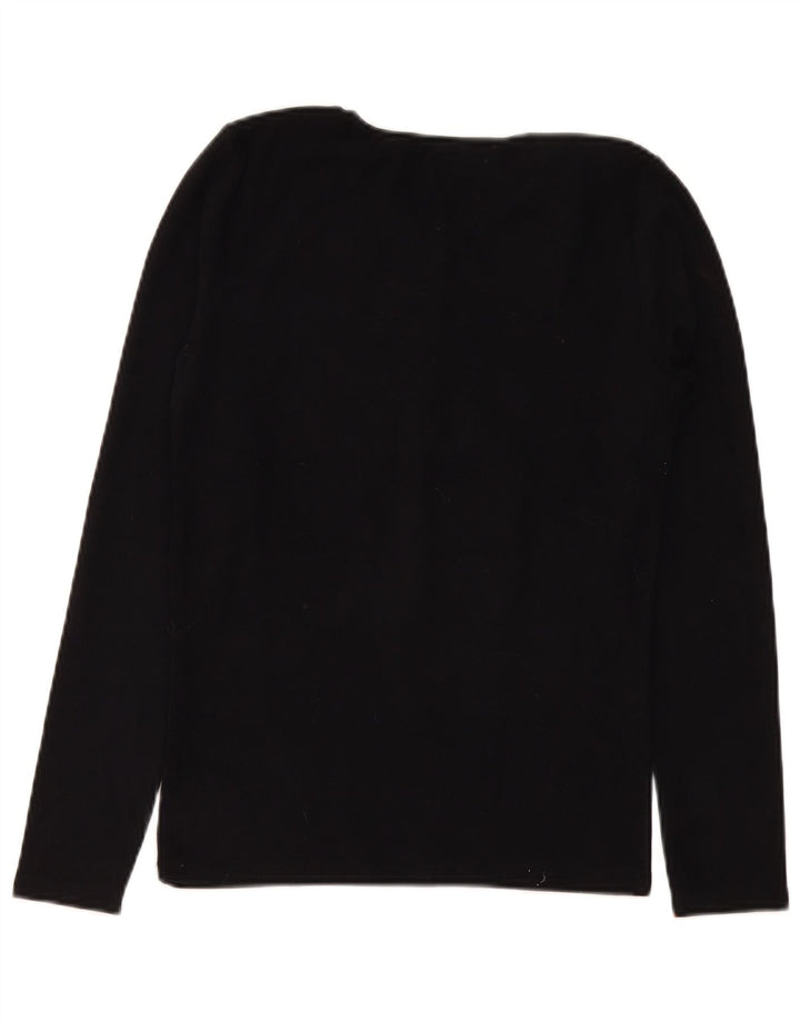 Zara Womens Top Long Sleeve UK 14 Large Black