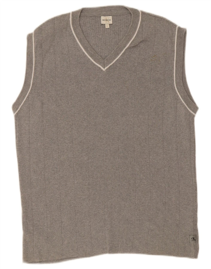 Calvin Klein Jeans Mens Vest Tank Top Medium Grey Cotton