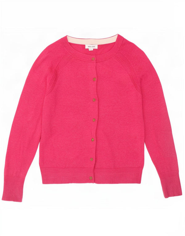 White Stuff Dame Cardigan Sweater UK 10 Small Pink Bomuld