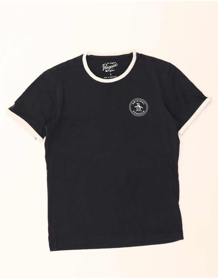 PENGUIN Mens T-Shirt Top Medium Black Cotton Vintage Penguin and Second-Hand Penguin from Messina Hembry 