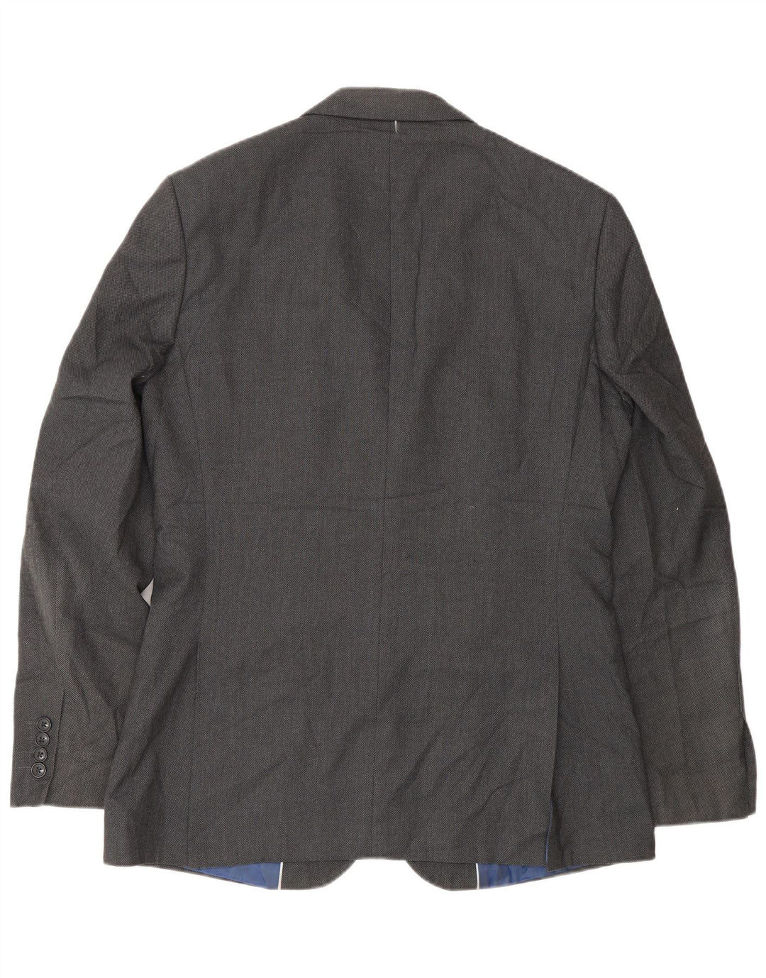 Marks & Spencer Mens Long 2 Button Slim Blazer Jacket UK 40 Medium Grey