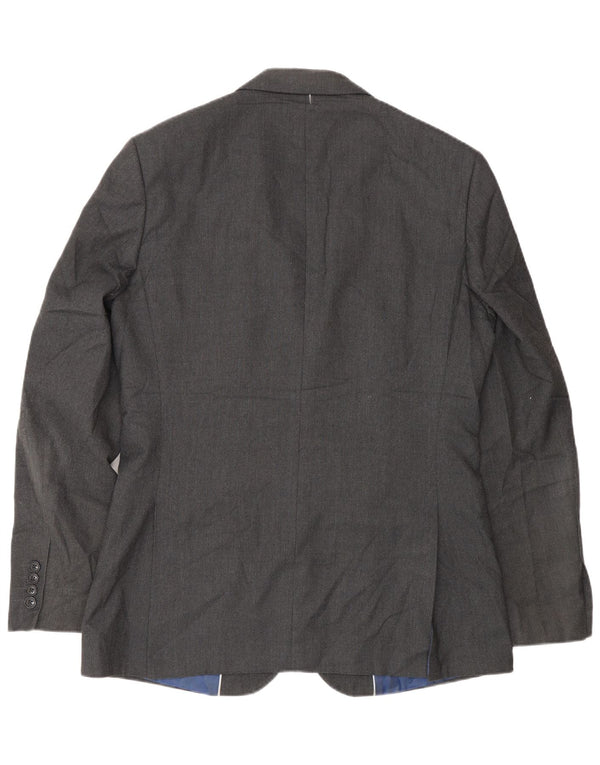 Marks & Spencer Chaqueta tipo blazer larga y entallada con 2 botones para hombre UK 40 Gris medio