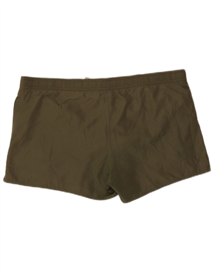 Diesel Mens Swimming Shorts XL Khaki Striped Polyester