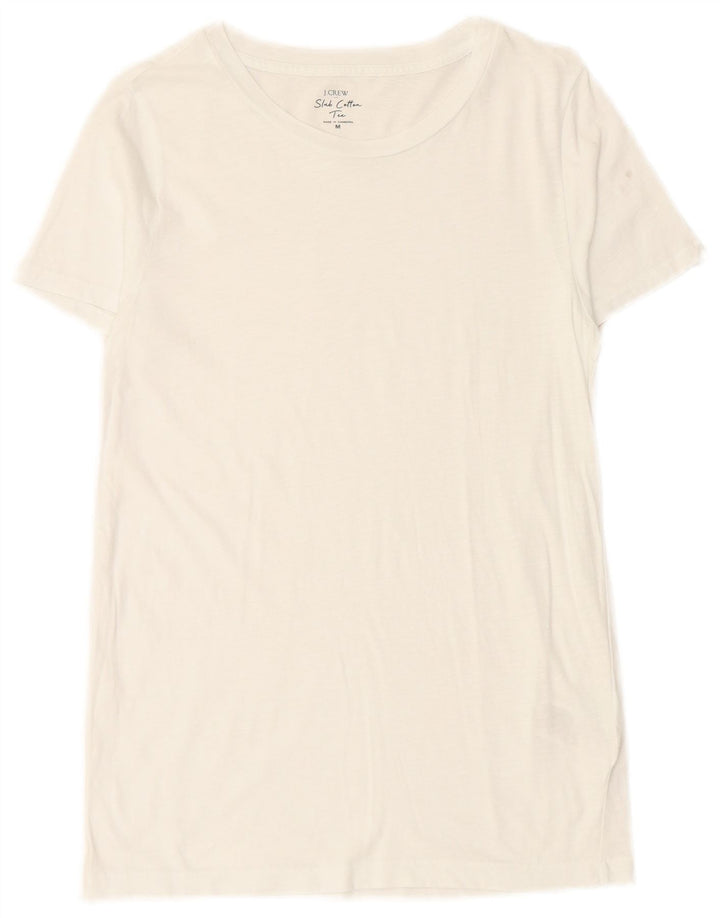 J. CREW Womens T-Shirt Top UK 12 Medium White Cotton