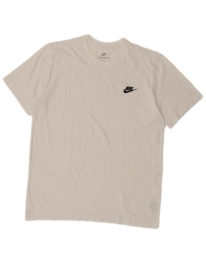 NIKE Mens T-Shirt Top Medium White Cotton