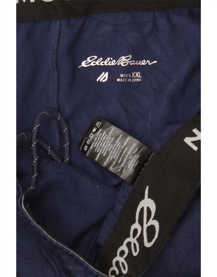 EDDIE BAUER Mens Tracksuit Trousers Joggers 2XL  Navy Blue Polyester Vintage Eddie Bauer and Second-Hand Eddie Bauer from Messina Hembry 