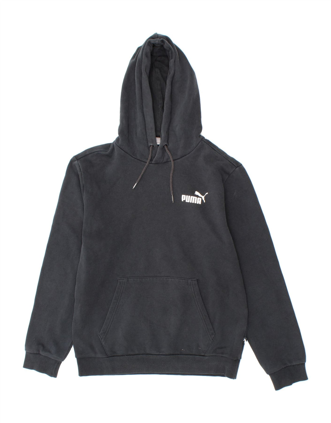 PUMA Mens Hoodie Jumper Small Black Cotton Vintage Puma and Second-Hand Puma from Messina Hembry 