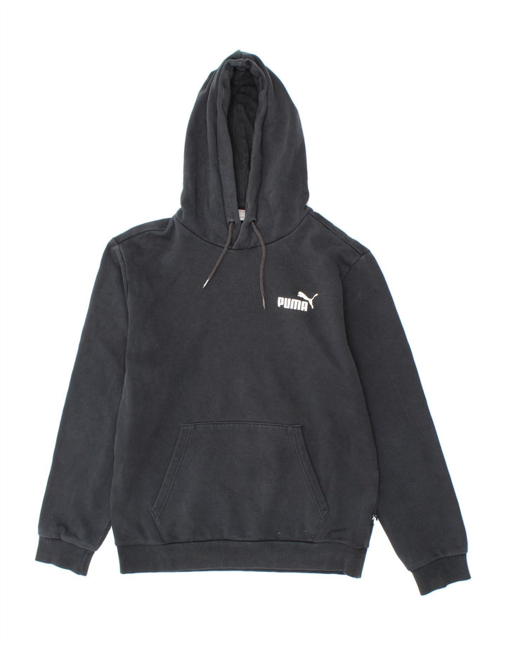 PUMA Mens Hoodie Jumper Small Black Cotton Vintage Puma and Second-Hand Puma from Messina Hembry 