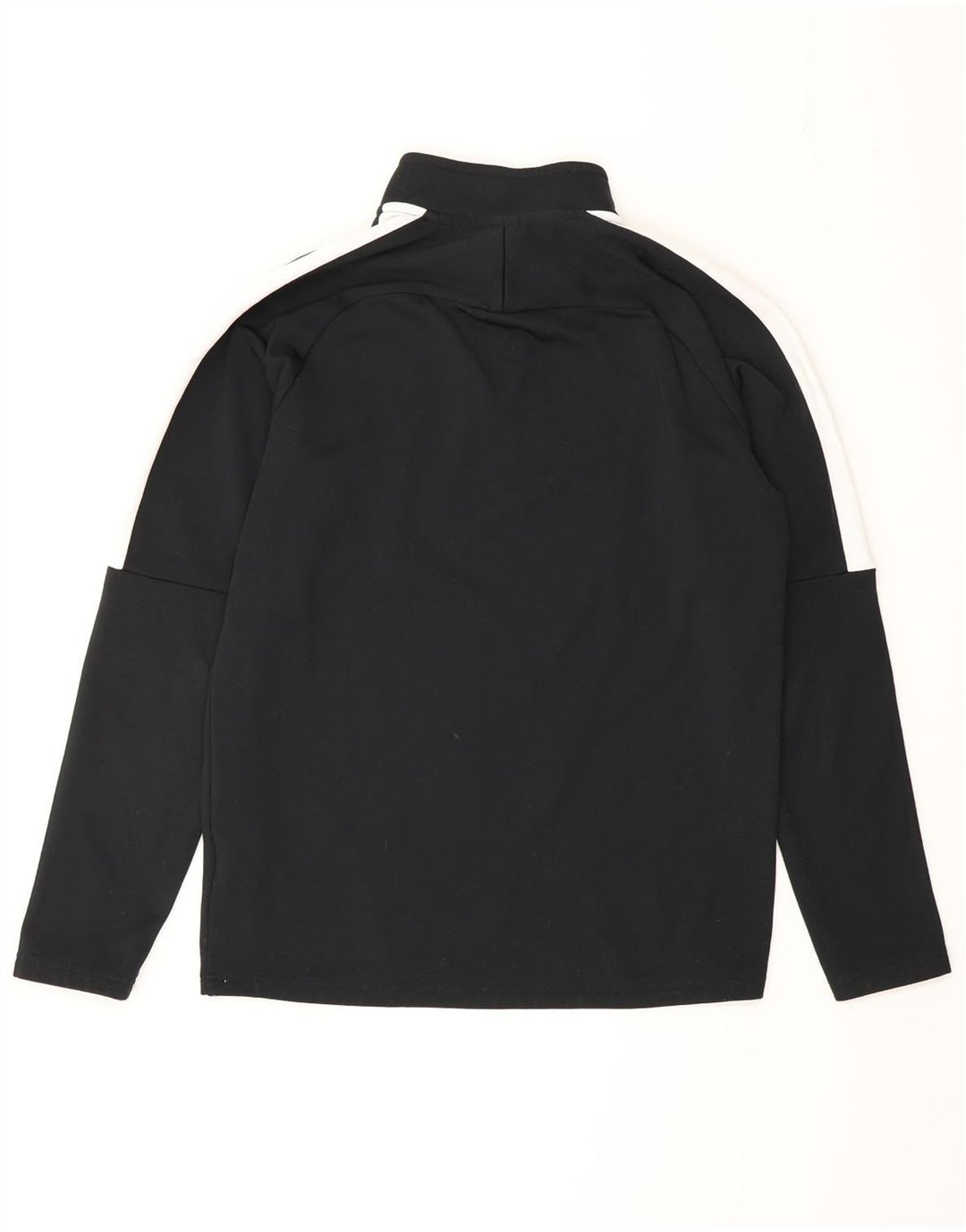 NIKE Mens Dri Fit Zip Neck Pullover Tracksuit Top Small Black Colourblock