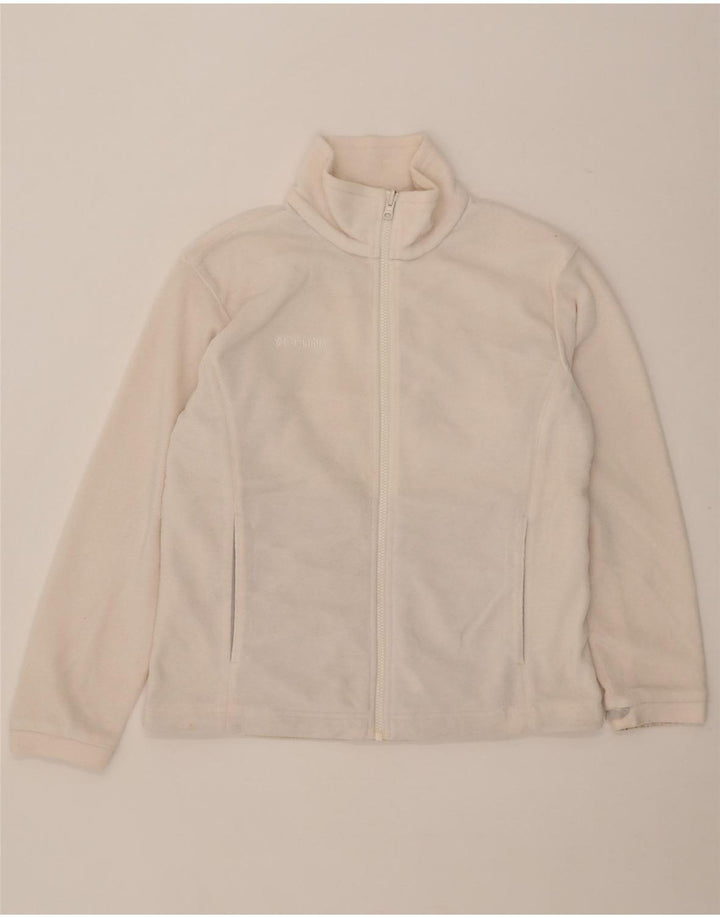 Columbia Womens Liner Fleece Jacket UK 14 Medium White Polyester
