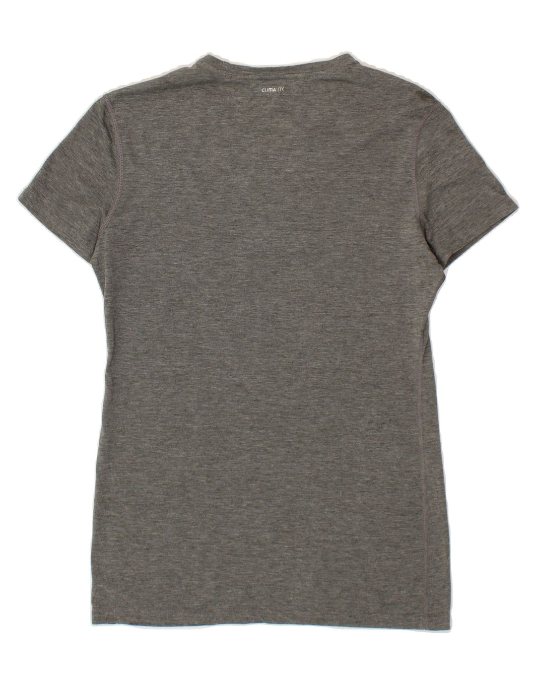 ADIDAS Womens Graphic T-Shirt Top UK 12 Medium Grey Flecked Polyester Vintage Adidas and Second-Hand Adidas from Messina Hembry 