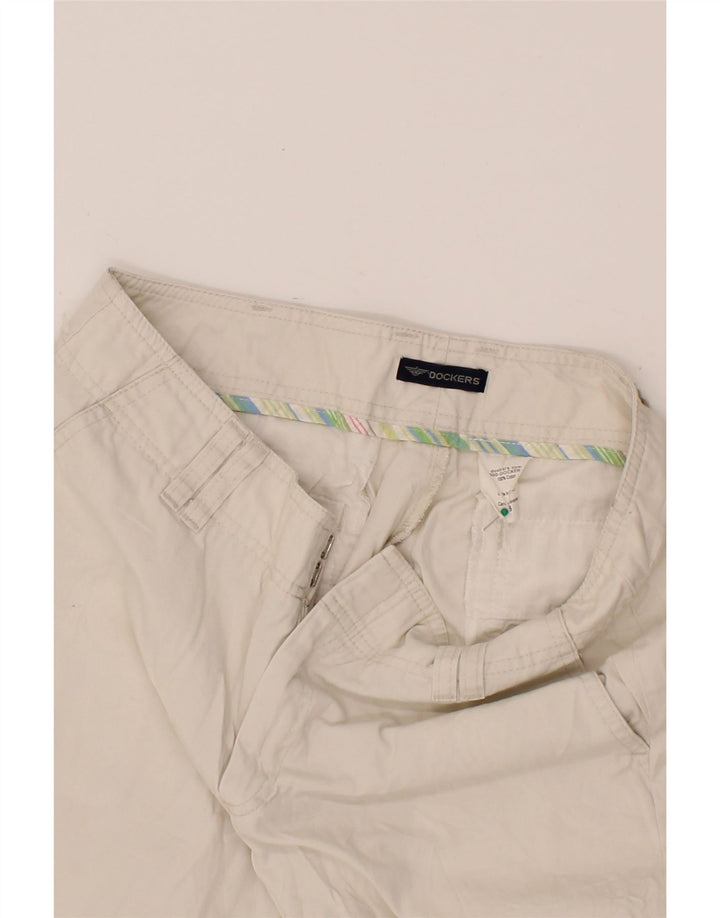 DOCKERS Womens Bermuda Shorts US 8 Medium W27 White Cotton Vintage Dockers and Second-Hand Dockers from Messina Hembry 