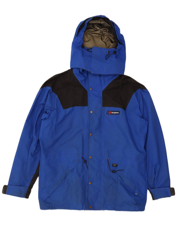 Berghaus Mens kapucnis széldzseki kabát UK 42 XL Blue Colourblock