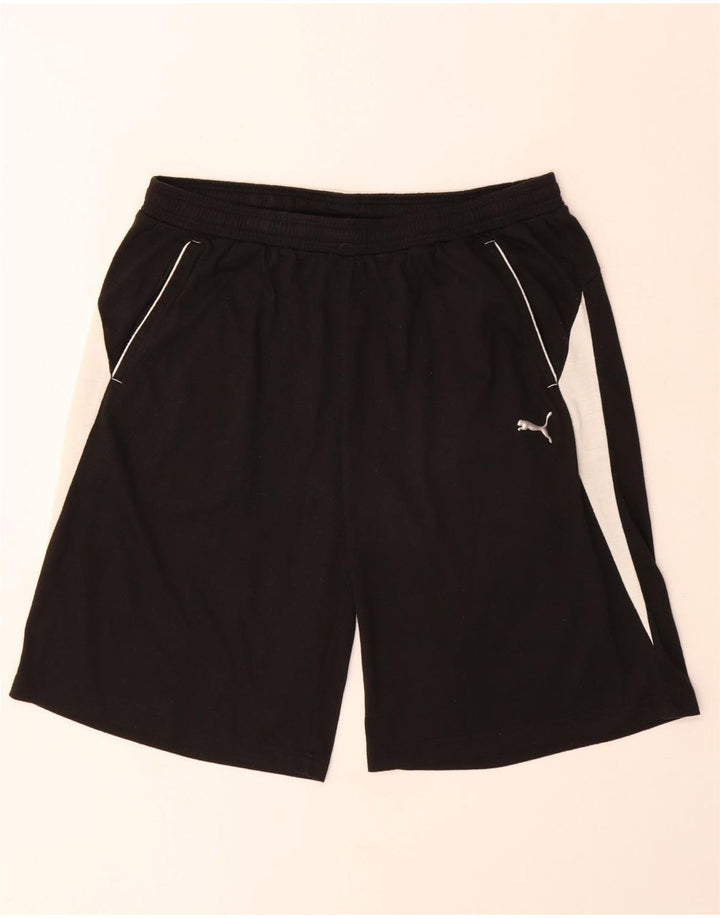 Puma Mens Sport Shorts Large Black Colourblock Polyester