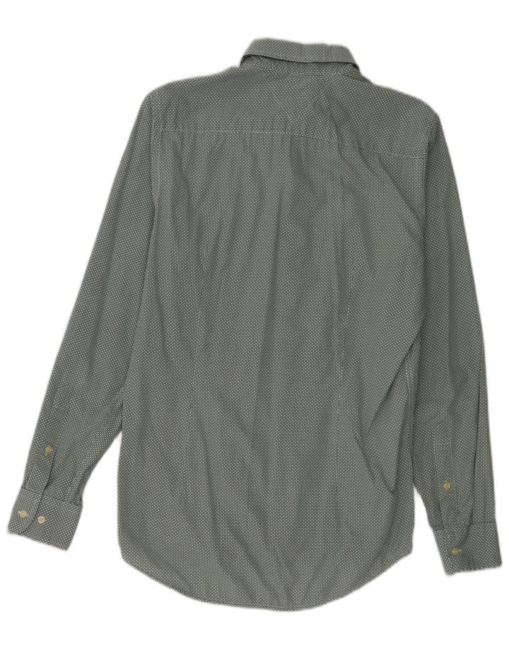 Tommy Hilfiger Mens Slim Fit Shirt Medium Green Spotted