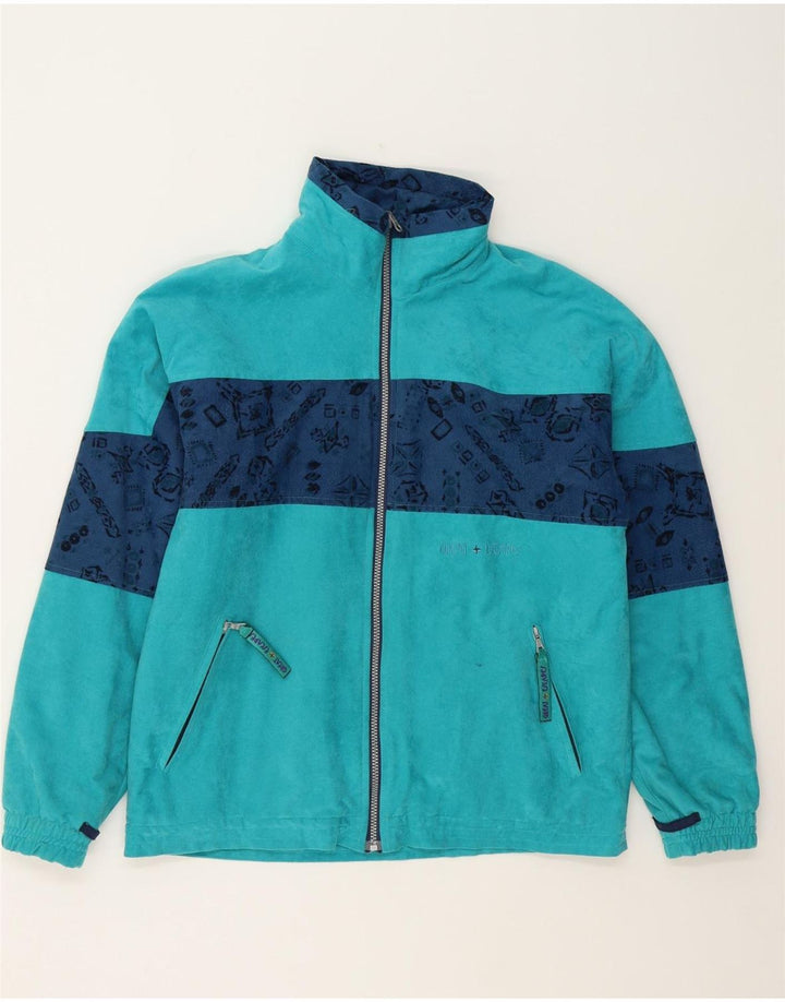 GREAT ESCAPES Mens Tracksuit Top Jacket Size 38 Medium Blue Colourblock Vintage Great Escapes and Second-Hand Great Escapes from Messina Hembry 