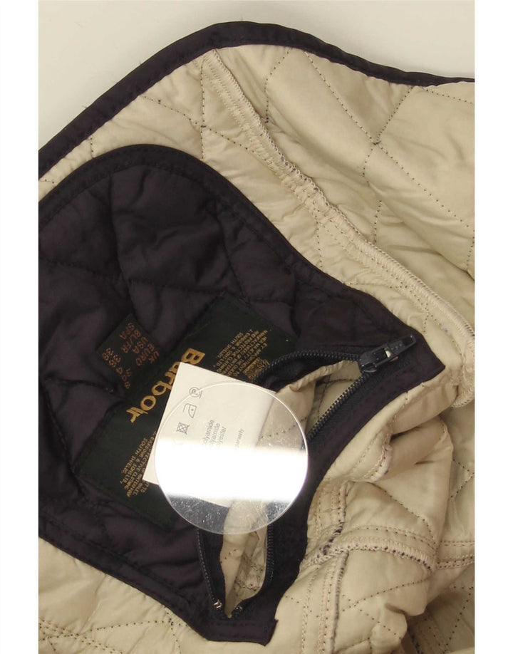Barbour Womens Quilted Jacket UK 8 Small Navy Blue Polyamide