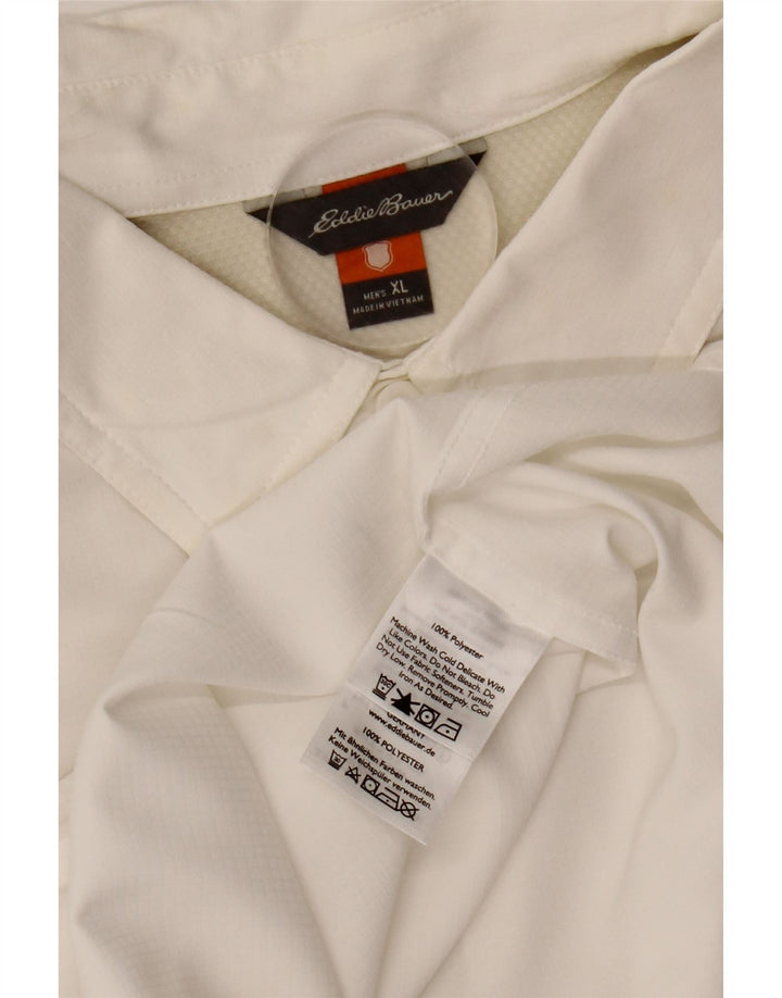 Cămașă cu mânecă scurtă pentru bărbați EDDIE BAUER, poliester alb XL