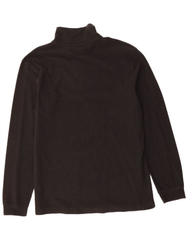 CHAMPION Mens Zip Neck Fleece Jumper 2XL Black Polypeptide