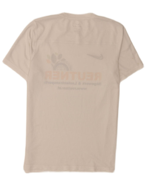 Nike Mens Graphic T-Shirt Top Medium White Polyester Sports