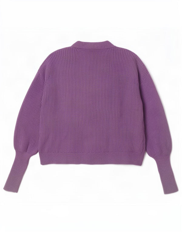 Marks & Spencer Pull cardigan court pour femme UK 14 Viscose violet moyen