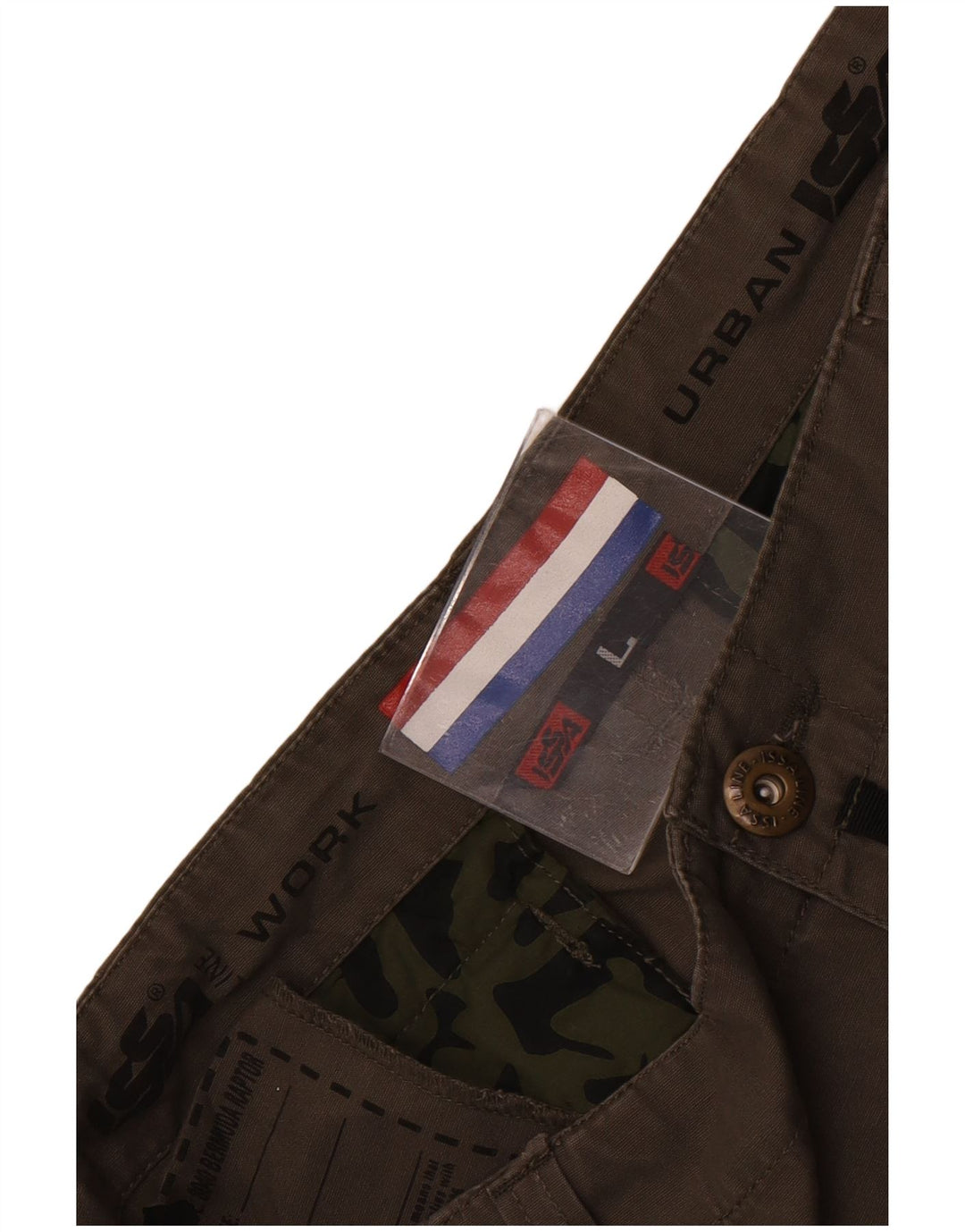 Issa Mens Cargo Shorts Large W36 Khaki