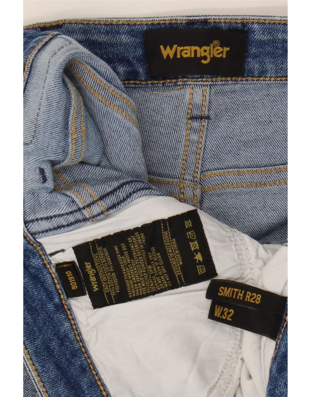 Wrangler Womens Slim Jeans W32 L27 Blue Cotton