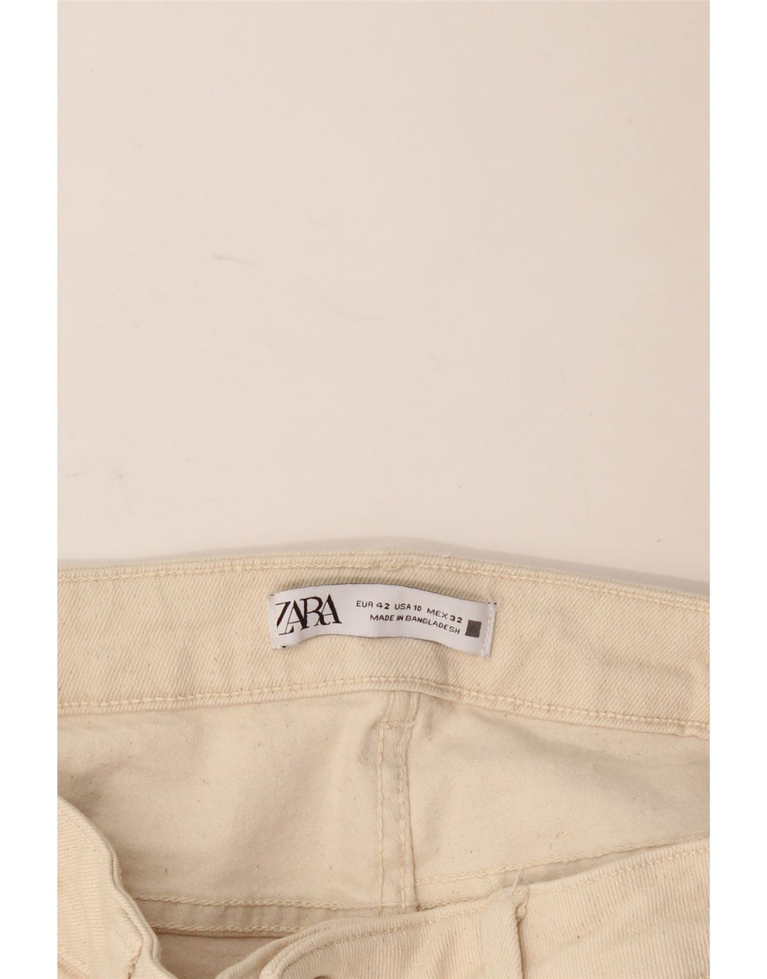 Zara Womens Slim Jeans EU 42 Large W32 L28 Beige