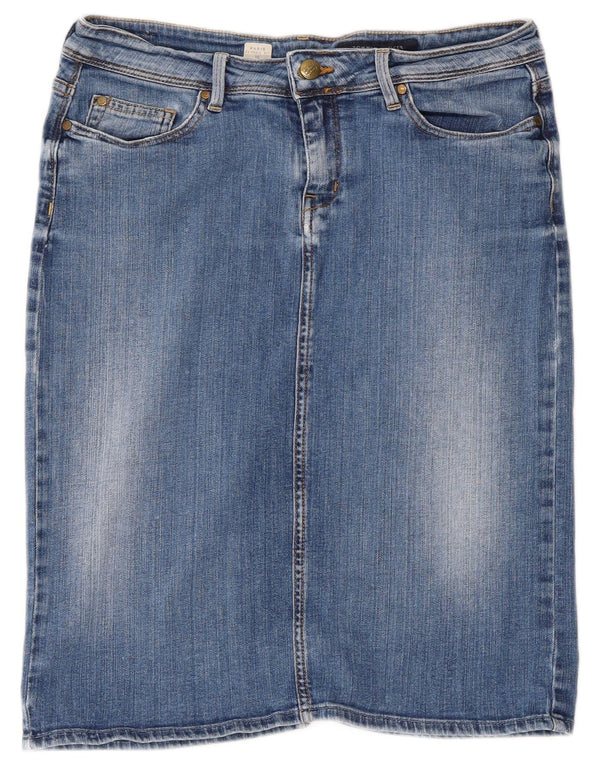 Tommy Hilfiger Womens Classic Fit Denim Skirt US 10 Large W32 Blue Cotton