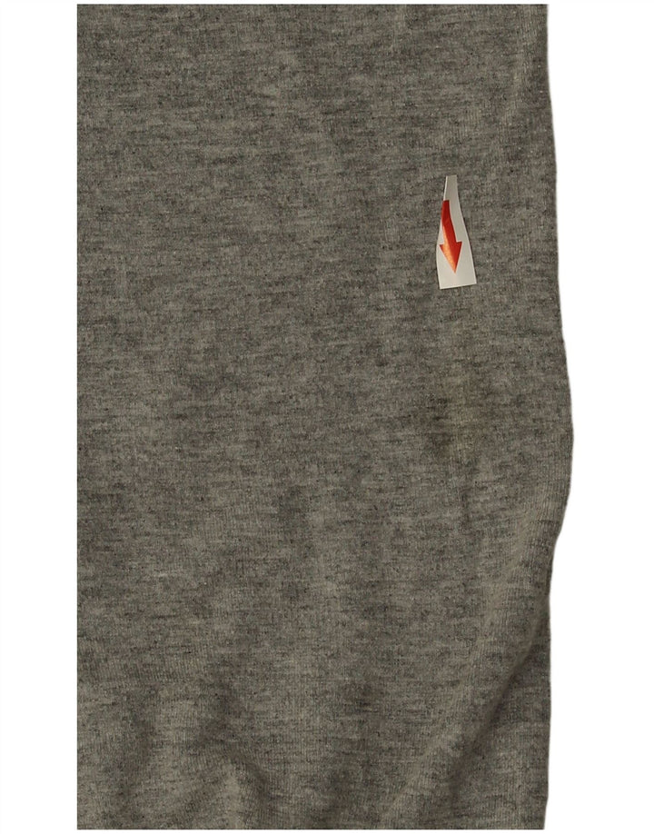 Topshop Top oversize da donna a maniche lunghe UK 12 Viscosa grigio medio